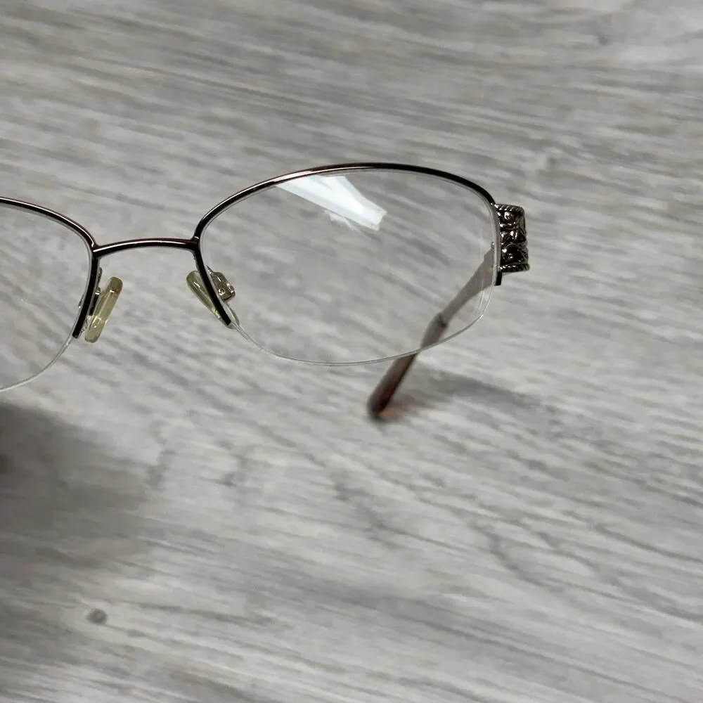 Sophia Loren Eyeglasses Frame M264 Zyloware 168 Rose Gold Metal Half Rim 49-17